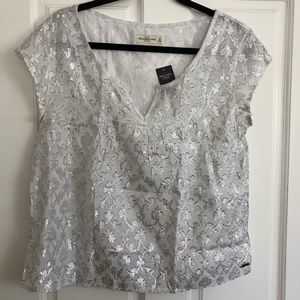 Abercrombie & Fitch Metallic Short Sleeve
